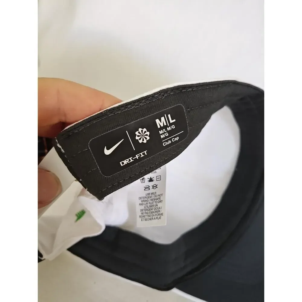 Nike golf‎ Club Hat Men's Cap M/L WHITE SNAPBACK DRI-FIT Adjustable Lightweight